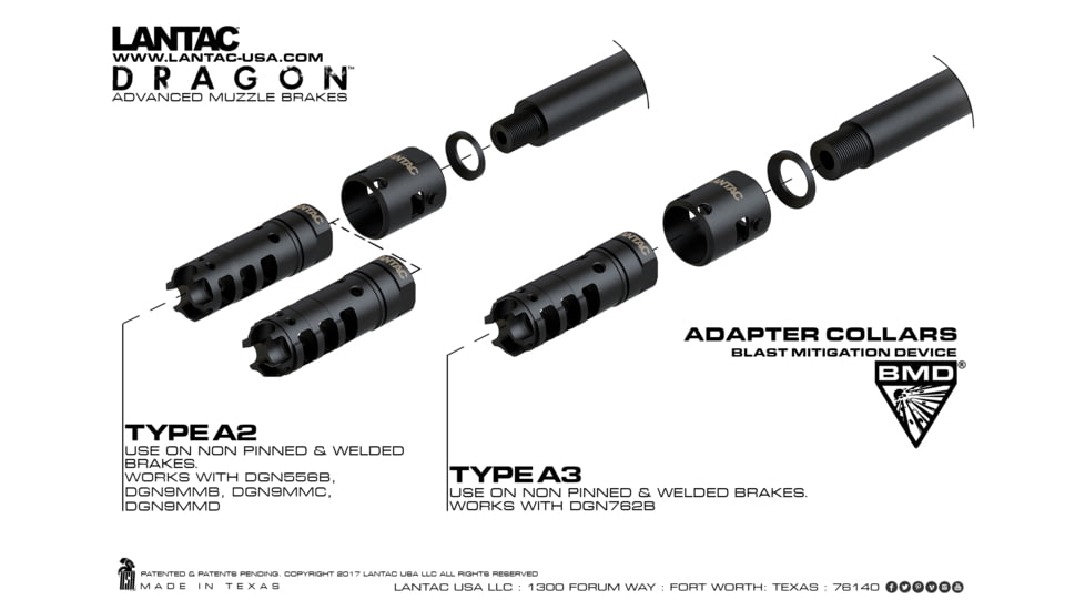 Lantac A2 Bmd Complete - 556, 9mm, Mpx, Ak, 01-MD-A2-BMD-COMP