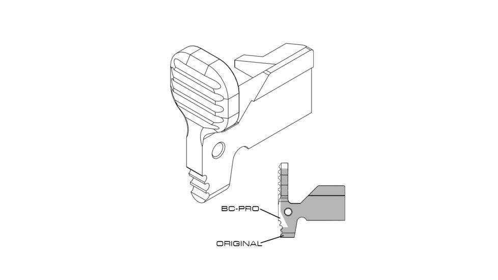 LANTAC BC-PRO Upgrade Bolt Catch, BLACK, 01-LP-BC-PRO