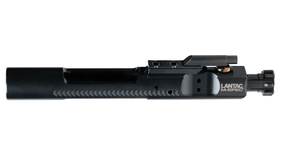 LANTAC M-SPEC+ Bolt Carrier Group, 5.56x45mm NATO/.223, Nitride Finish, 8620 Steel, Black, 01-MSPEC-556-NIT-EBCG