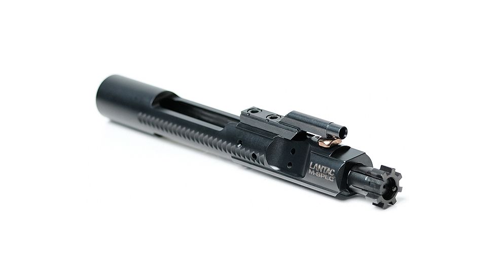 LANTAC M-SPEC+ Bolt Carrier Group, 5.56x45mm NATO/.223, Nitride Finish, 8620 Steel, Black, 01-MSPEC-556-NIT-EBCG