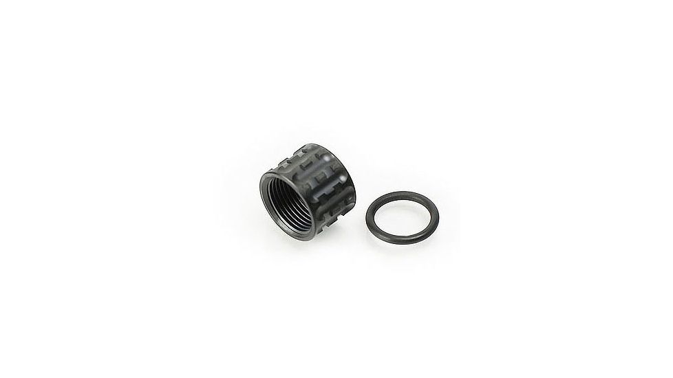LANTAC TP-Pro Knurled Thread Protector, DLC Diamond Like Carbon PVD Finish, Black 01-GP-TP-BLK