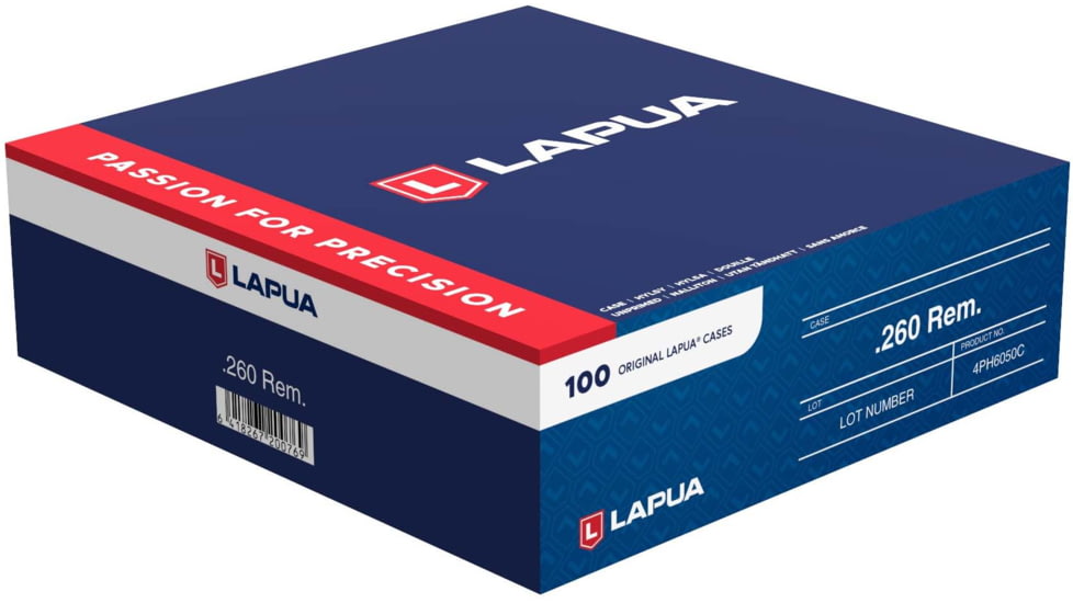 Lapua .260 Remington Rifle Brass, 100 Piece, 4PH6050C