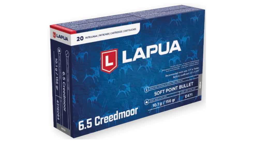 Lapua 6.5 Creedmoor 156 gr Mega 20rd/box, 4316064