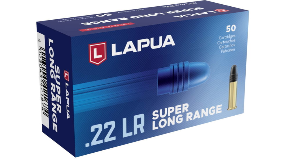 Lapua .22 LR Long Range 40 Grain Round Nose Brass Cased Rimfire Ammunition