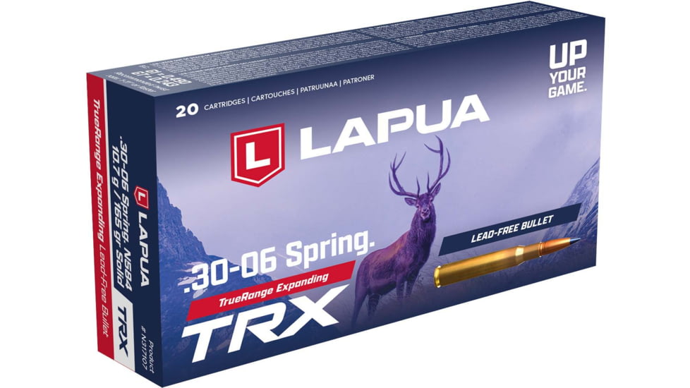 Lapua .30-06 Springfield 165 Grain TRX Solid Brass Cased Rifle Ammunition