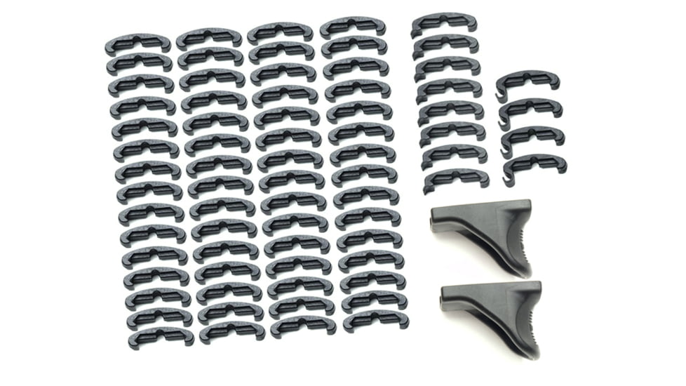 LaRue Tactical HandStop and IndexClip Combo, 74 Total Piece Set, Black, LT711-708-BLK-BOXED