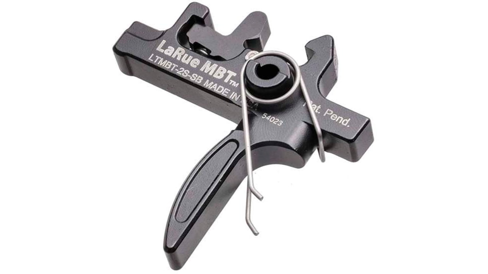LaRue Tactical MBT-2S Straight Bow Trigger, 4.5 lbs Pull, Black, Medium, LT-MBT-2S-SB