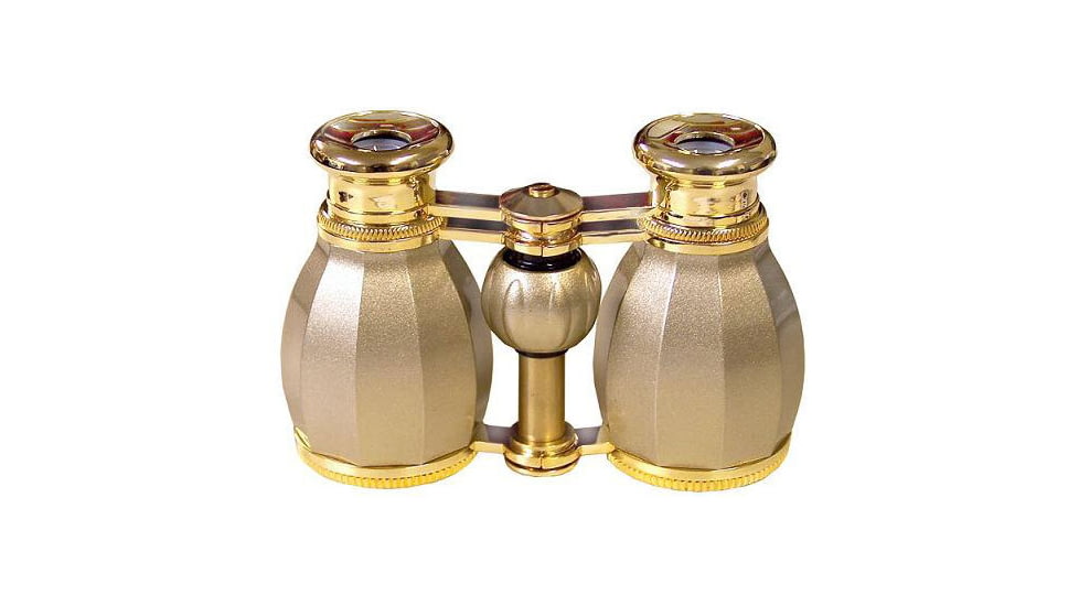 Lascala Optics Hamlet Opera Glasses, Titanium Body, Golden Rings LSH-07