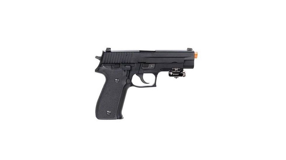 Laser Ammo KWA M226 PTP Recoil Enabled Airsoft Training Pistol w/ IR Laser, Spider Adapter, Large, RETP-M226-IR