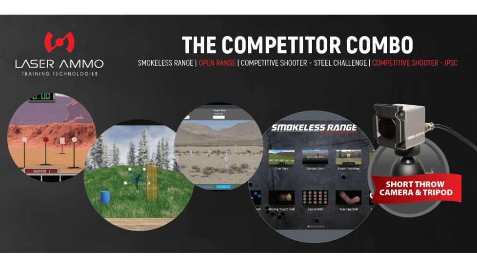 Laser Ammo Smokeless Range Smokeless Range, The Competitor Combo, Short-Throw, Medium, TCC001-ST