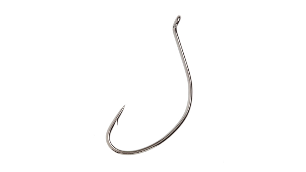 Lazer Sharp Kahle Hook,Offset,Up Eye,Non-Forged,Plain Shank,Needlepoint,Platinum Black Plus,U-Pack Hooks L144BKUH-4/0