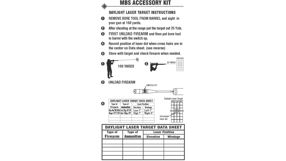 LaserLyte Laser Bore Sight Accessory Kit, w/o Laser, Black, MBS-PAK