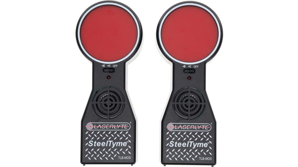 LaserLyte SteelTyme Laser Training Target 2 Pack, Compatible with Training Lasers, Red/Black, 1231433