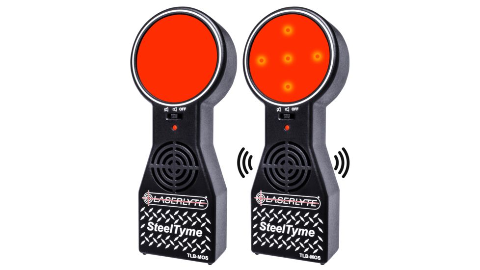 EDEMO LaserLyte Steel Tyme Trainer Target, AAA Batery, High-Impact ABS Polymer, Stainless, TLB-MOS, EDEMO4