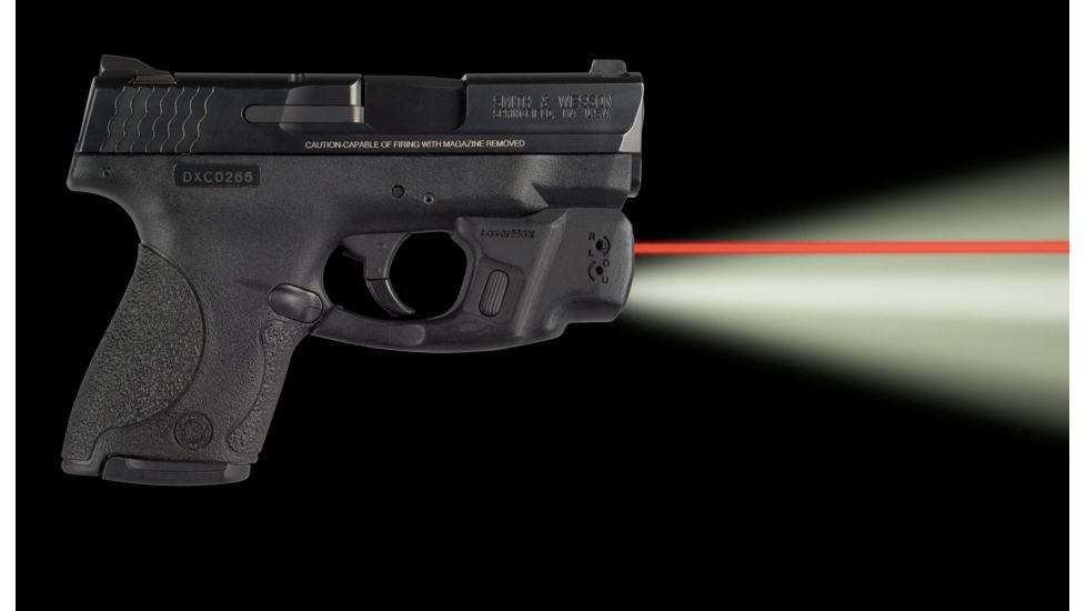 LaserMax CenterFire Gripsense Light &amp; Red Laser, S&amp;W Shield 9mm, .40 cal, Black, CF-SHIELD-C-R