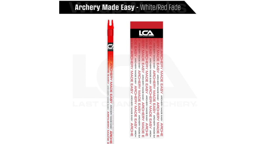 Last Chance WrapWorks Stock Archery Made Easy White/Red Fade Precision Fixed Standard, 1503375