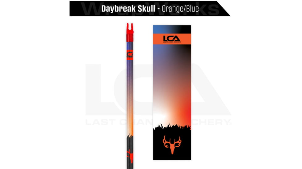 Last Chance WrapWorks Stock Daybreak Skull Orange/Blue Precision Flex M-Series, 1503383