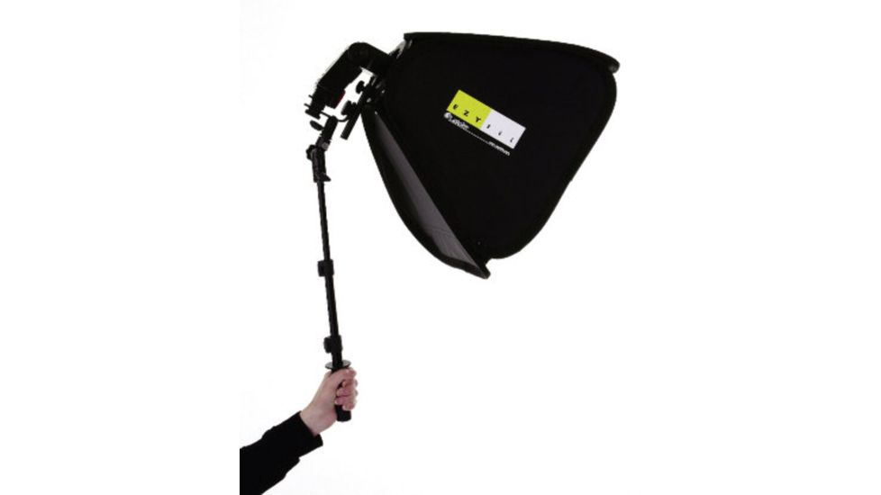 Lastolite Ezybox Hotshoe Extension Handle in Use