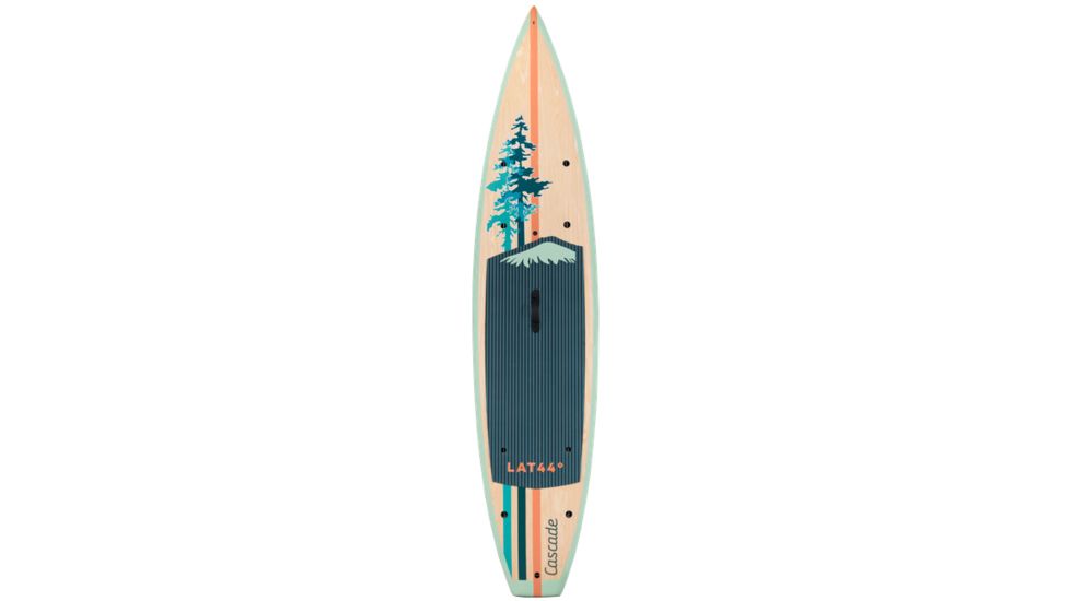 Latitude 44 Cascade Paddle Board Paulownia Wood, T6-TEC Construction, 12in, Green, Wood, L44CAS12