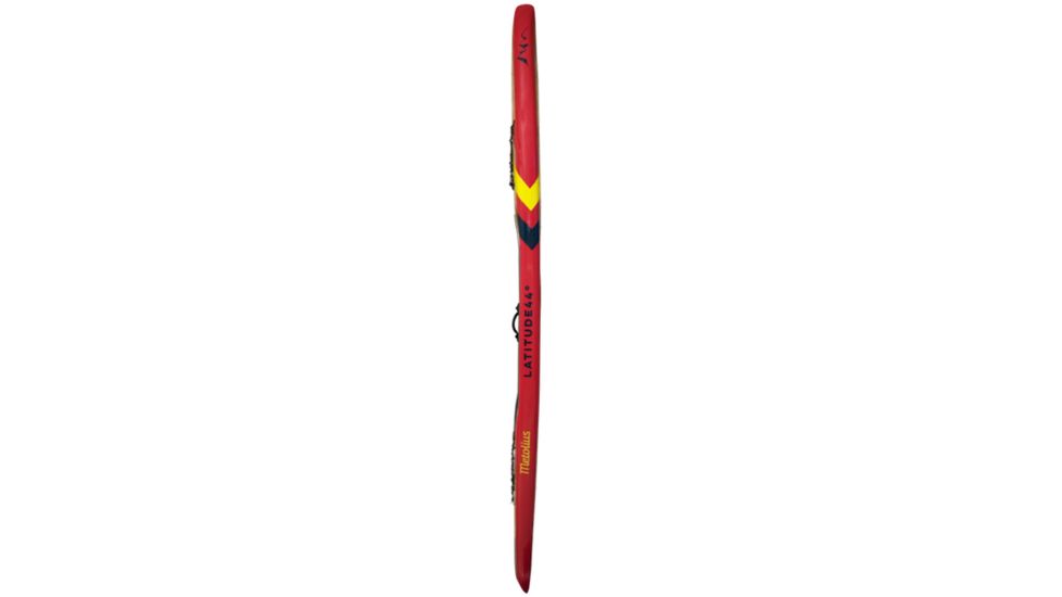 Latitude 44 Metolius Paddle Board, Pine Wood, T6-TEC Construction, 12,6in, Red, Black, Yellow, Wood, L44MET126