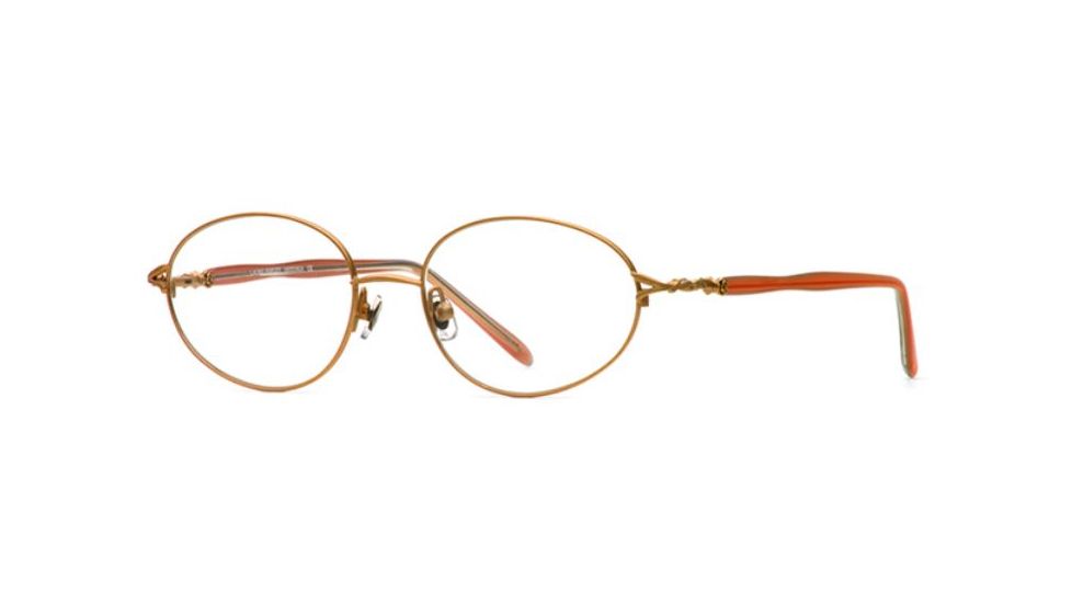 Laura Ashley Antonia SELA ANTO00 Single Vision Prescription Eyewear - Champagne Gold SELA ANTO005135 GO