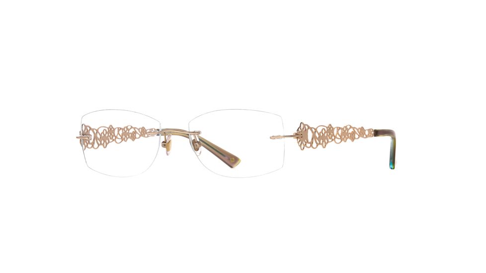 Laura Ashley Carrie SELA CARR00 Progressive Prescription Eyeglasses - Satin Gold SELA CARR005440 GO