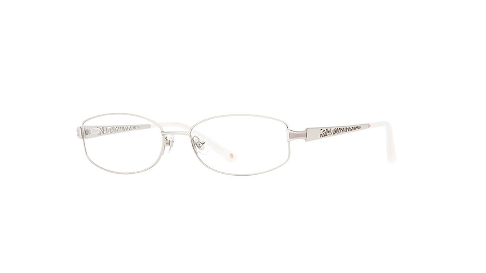 Laura Ashley Morgan SELA MORG00 Progressive Prescription Eyeglasses - Silver SELA MORG005335 SV