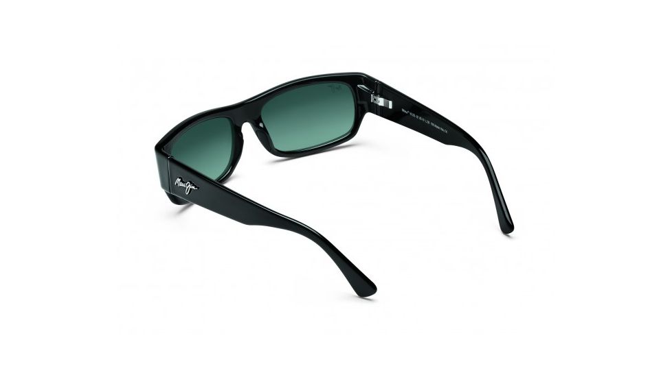 Maui Jim Lava Flow Sunglasses w/ Gloss Black Frame and Neutral Grey Lenses - GS250-02, Back View
