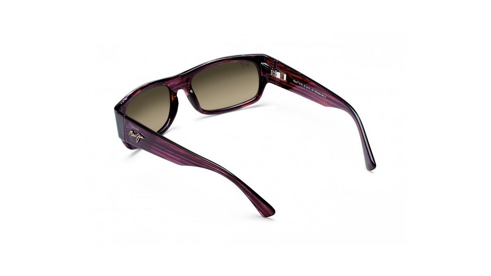 Maui Jim Lava Flow Sunglasses w/ Burgundy Tortoise Frame and HCL Bronze Lenses - HS250-10B, Back View