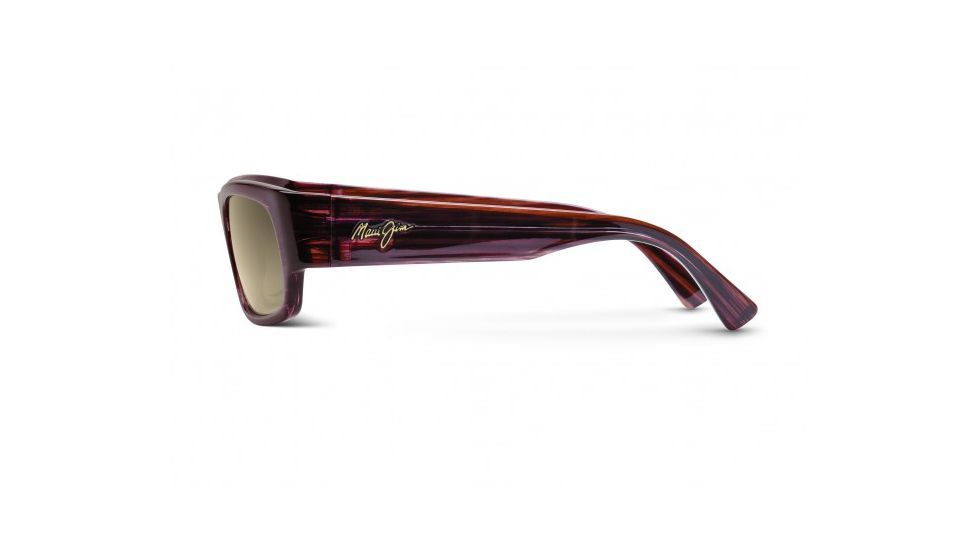Maui Jim Lava Flow Sunglasses w/ Burgundy Tortoise Frame and HCL Bronze Lenses - HS250-10B, Side View