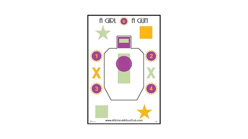 Law Enforcement Targets A Girl &amp; A Gun Training Target, Pack of 100, 23x35, AGG