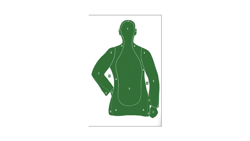 Law Enforcement Targets B-21E Economy 25 Yard Silhouette Target 23x35 Inch Green 100 Per Case