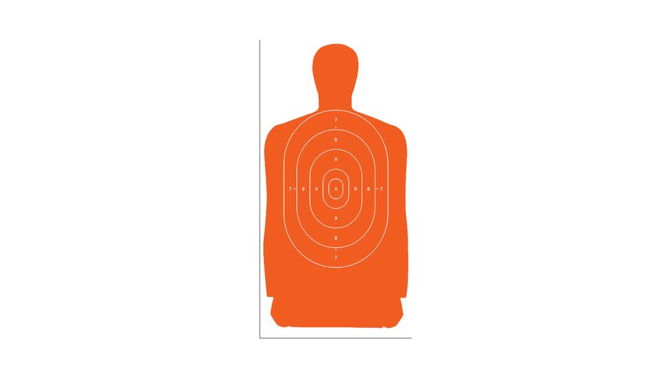 Law Enforcement Targets B-27S Standard Silhouette Target 24x45 Inch Orange 100 Per Case