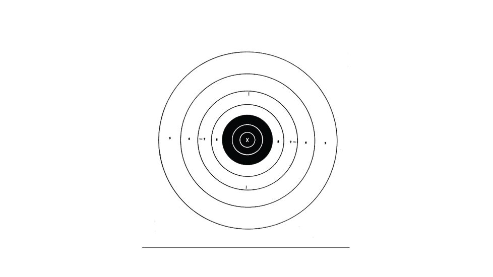 Law Enforcement Targets B-8 25 Yard Timed And Rapid Fire Bullseye Target 21x24 Inch Black 100 Per Case