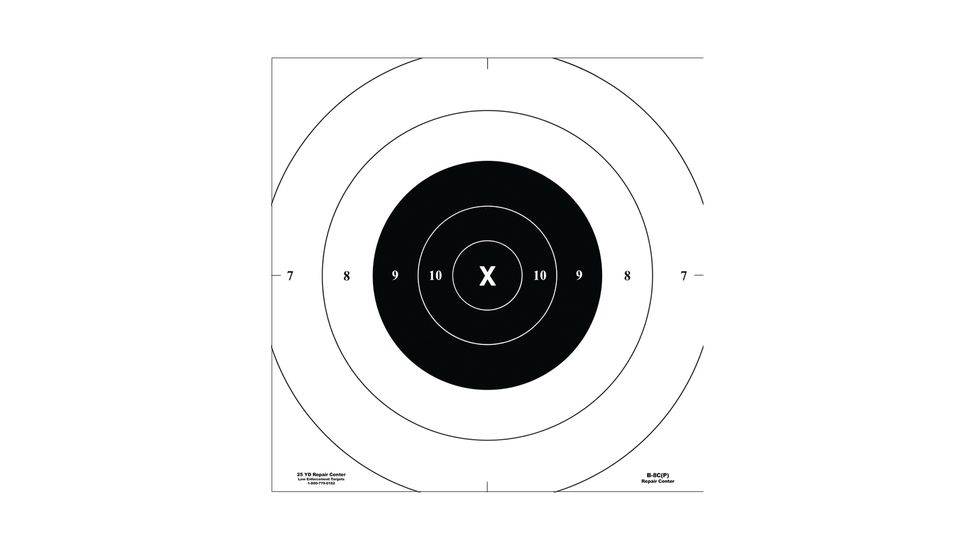 Law Enforcement Targets B-8C-P Replacement Center For B-8 Bullseye Targets 10.5x10.5 Inch Black 100 Per Case