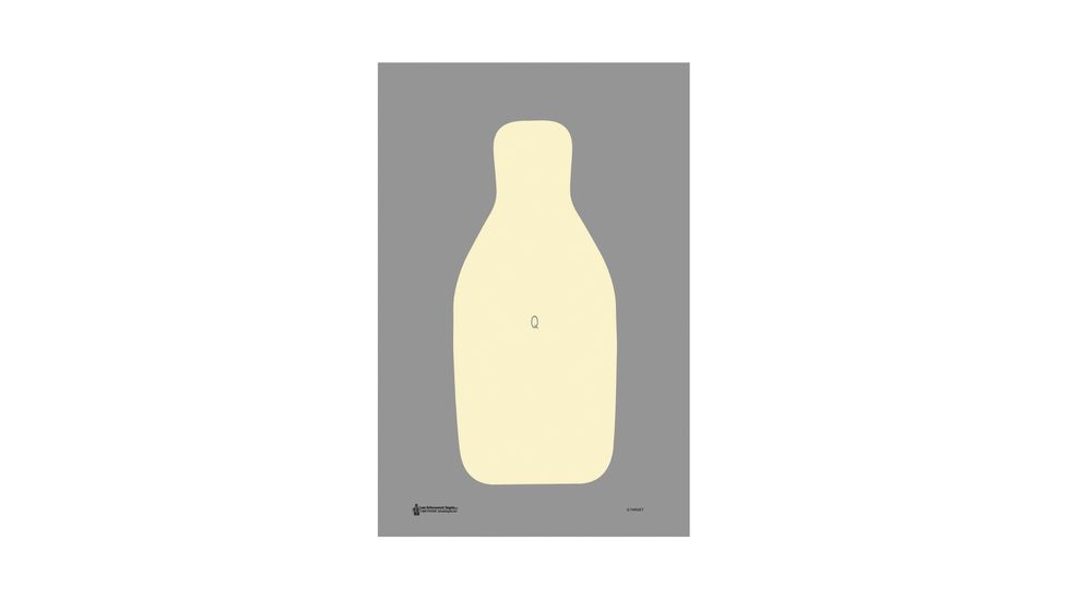 Law Enforcement Targets FBI/DEA Center Mass Q Target 22.5x34.5 Inch Gray/Manila 100 Per Case