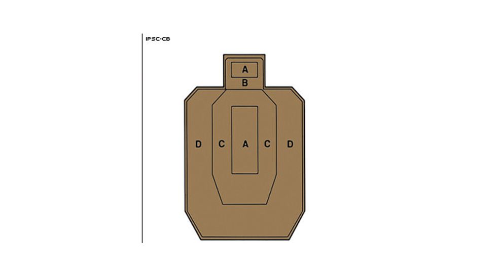 Law Enforcement Targets IPSC Cardboard Target 18x30 Inch Brown/White 100 Per Case