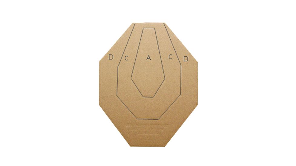 Law Enforcement Targets IPSC Classic Cardboard Target 18x30 Inch Brown/White 100 Per Case