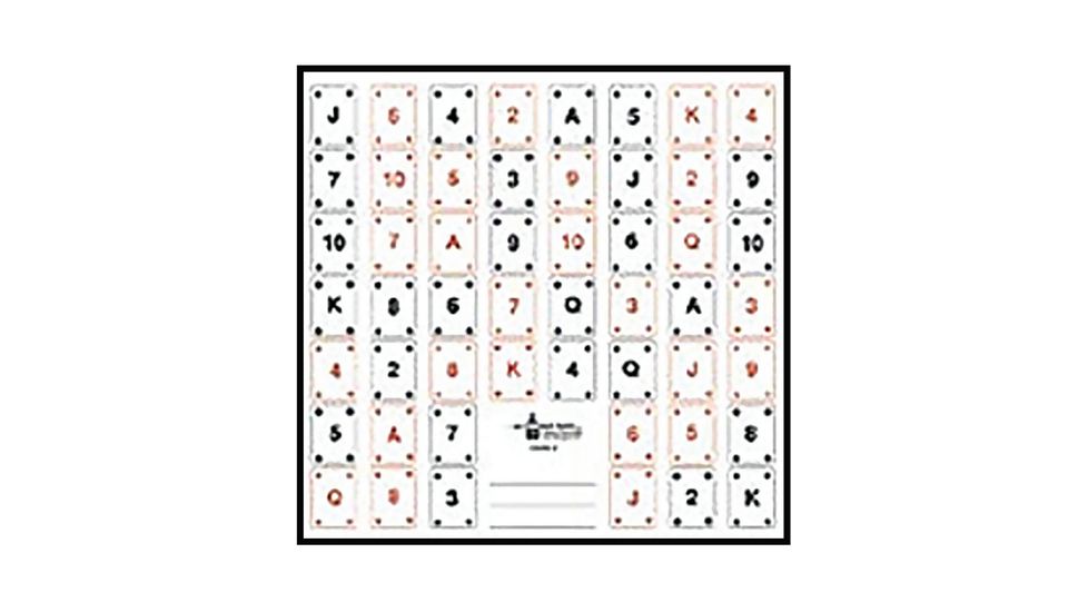 Law Enforcement Targets Playing Card Target #1, Pack of 100, CARD-1-100