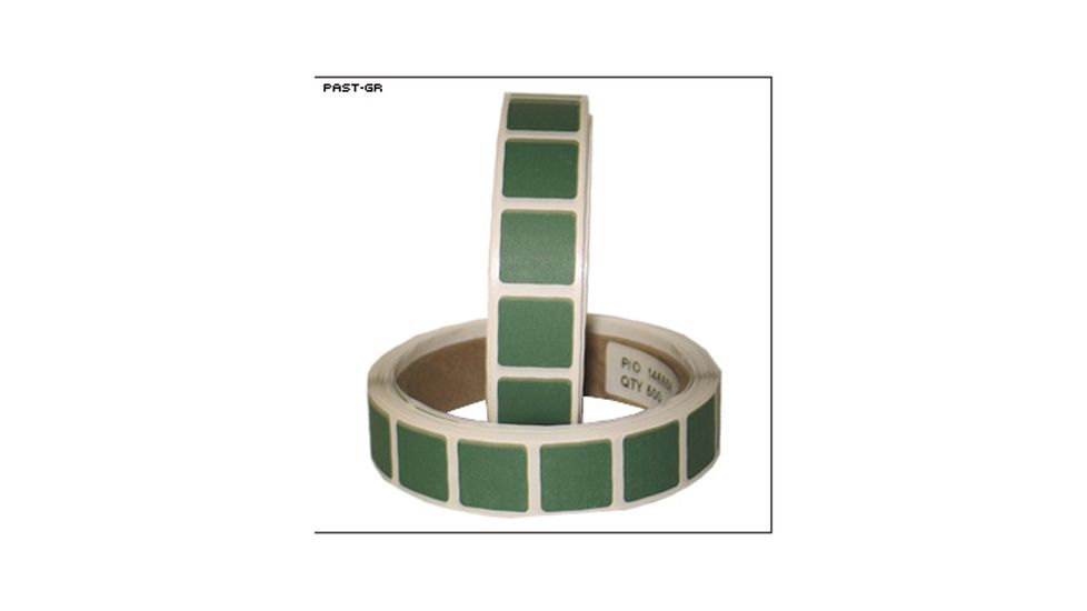Law Enforcement Targets Self-Adhesive Target Pasters 3/4 Inch Square Green 500 Per Roll