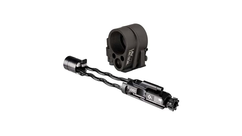 Law Tactical AR Folding Adapter with ARIC-C Internal Carrier for Unsupressed Firearms, Black