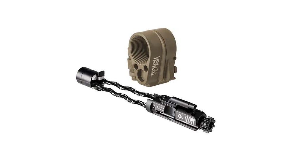 Law Tactical AR Folding Adapter with ARIC-C Internal Carrier for Unsupressed Firearms, FDE