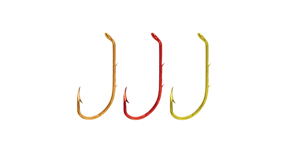 Lazer Sharp Baitholder Hook,Offset,Down Eye,Two Slices,Forged,Assortment,G-Pack Hooks L181AGH-2