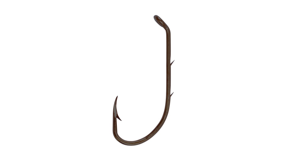 Lazer Sharp Baitholder Hook,Offset,Down Eye,Two Slices,Forged,Platinum Black Plus,U-Pack Hooks L181BKU-4/0