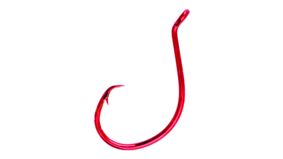 Lazer Sharp Circle Set Saltwater Hook,3 Degree Offset,Up Eye,Needlepoint,Sea Guard Red,R-Pack P190-7/0