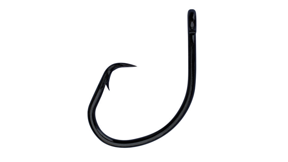 Lazer Sharp Circle Sea Hook,Big Game,Non-Offset,Ringed Eye,Heavy Wire,Platinum Black Plus,R-Pack L2045R-18/0