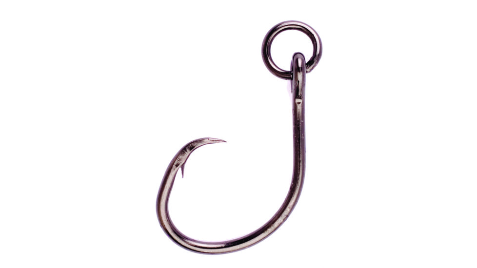 Lazer Sharp Circle Sea Hook,Medium Wire,Offset,Welded Ring,Needlepoint,Platinum Black Plus,G-Pack Hooks L2020G-7/0