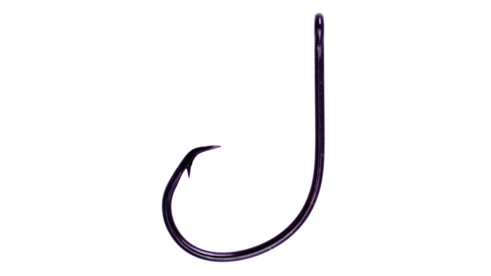 Lazer Sharp Circle Sea Hook,Non-Offset,Ringed Eye,Needlepoint,Black,G-Pack Hooks L702G-10