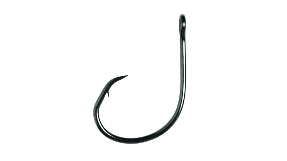 Lazer Sharp Circle Sea Hook,Offset,Ringed Eye,Light Wire,Lip Hook Rate,Needlepoint,Platinum Black Plus,U-Pack Hooks L197BKU-5/0