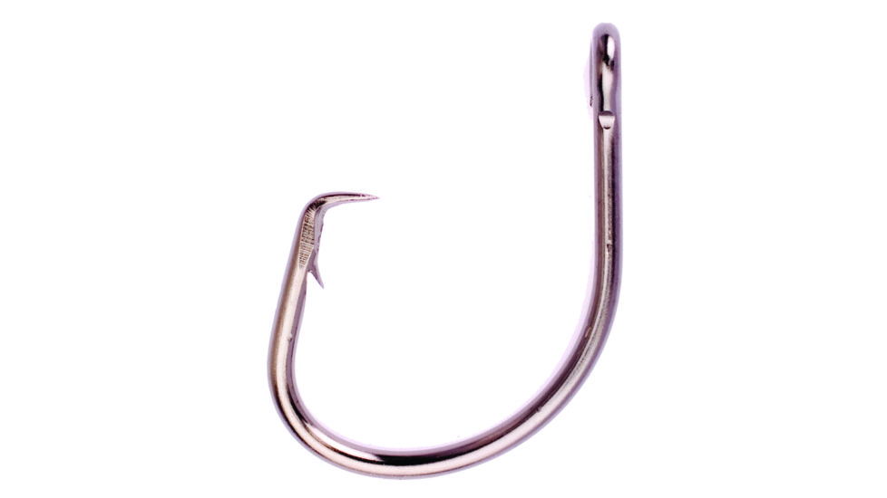 Lazer Sharp Circle Sea Hook,Wide Gap,Offset,Ringed Eye,Heavy Wire,Needlepoint,Platinum Black Plus,G-Pack Hooks L2022G-6/0
